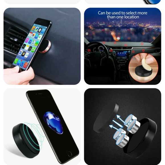 Magnetic Universal Car Mount Mount for Mobile Phone Samsung Galaxy Phone- - Picture 4 of 9